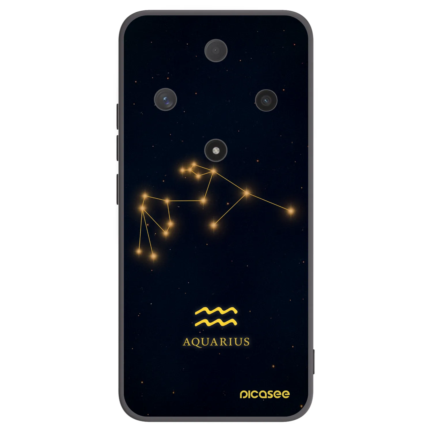 Picasee silikonski črni ovitek za Honor Magic6 Lite 5G - AQUARIUS