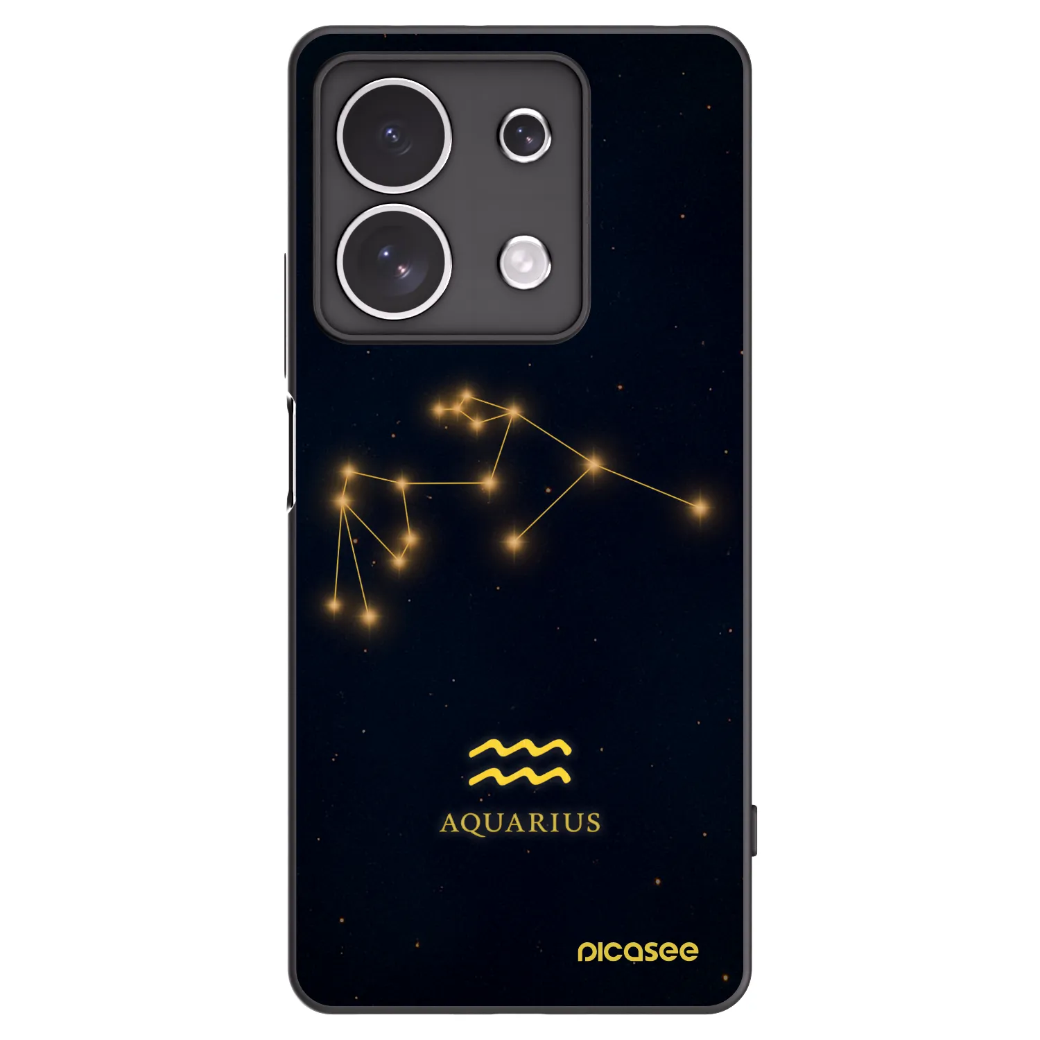 Picasee silikonski črni ovitek za Xiaomi Redmi Note 13 4G - AQUARIUS