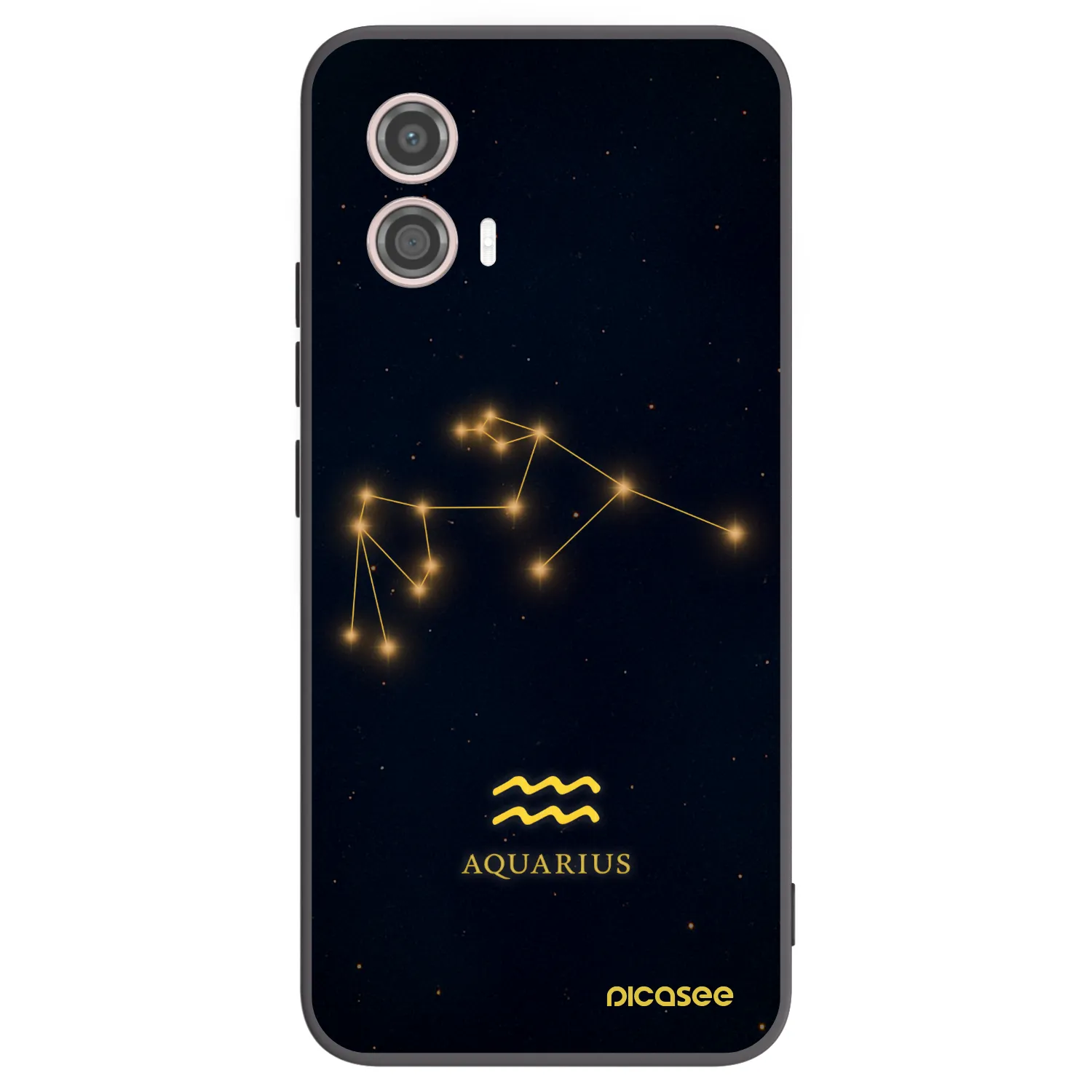 Picasee silikonski črni ovitek za Motorola Moto G53 5G - AQUARIUS