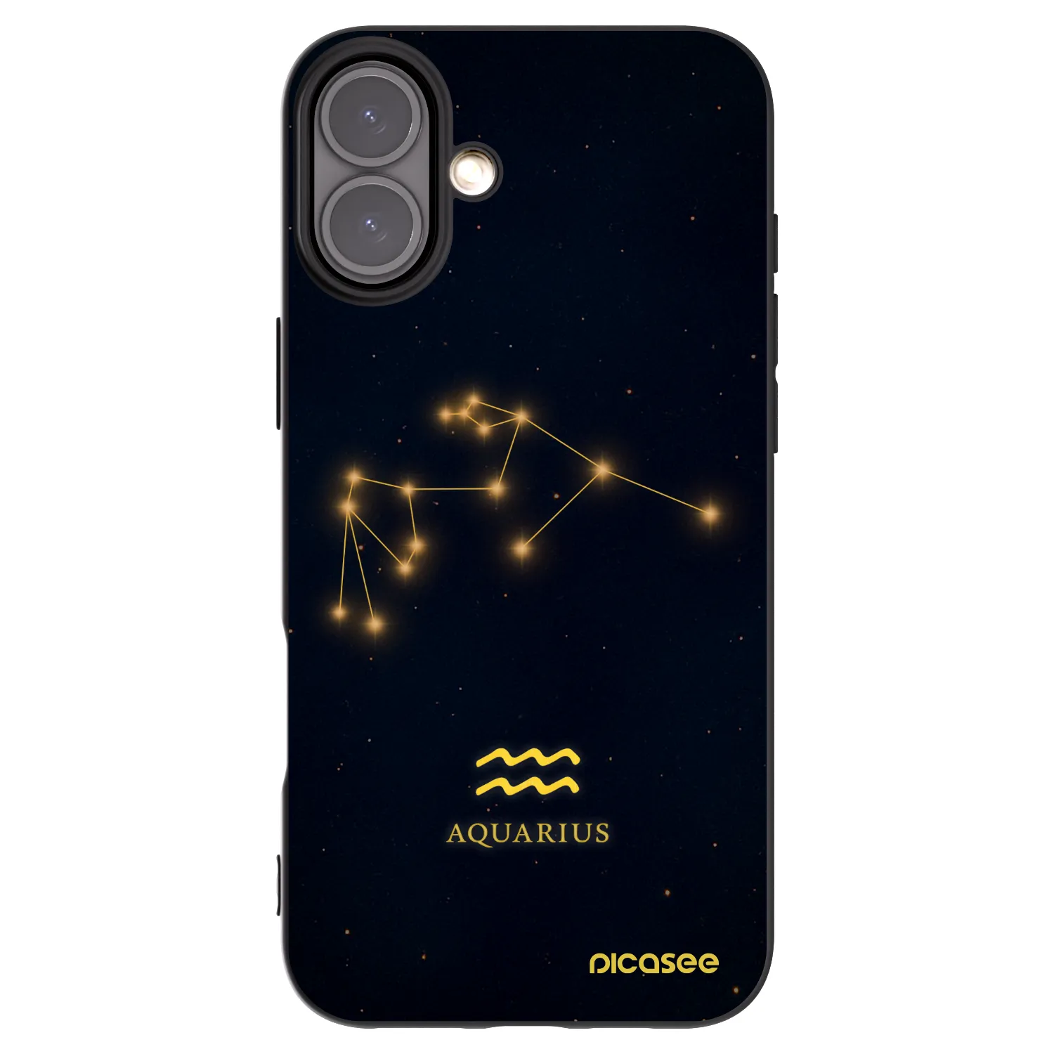 Picasee silikonski črni ovitek za Apple iPhone 16 Plus - AQUARIUS