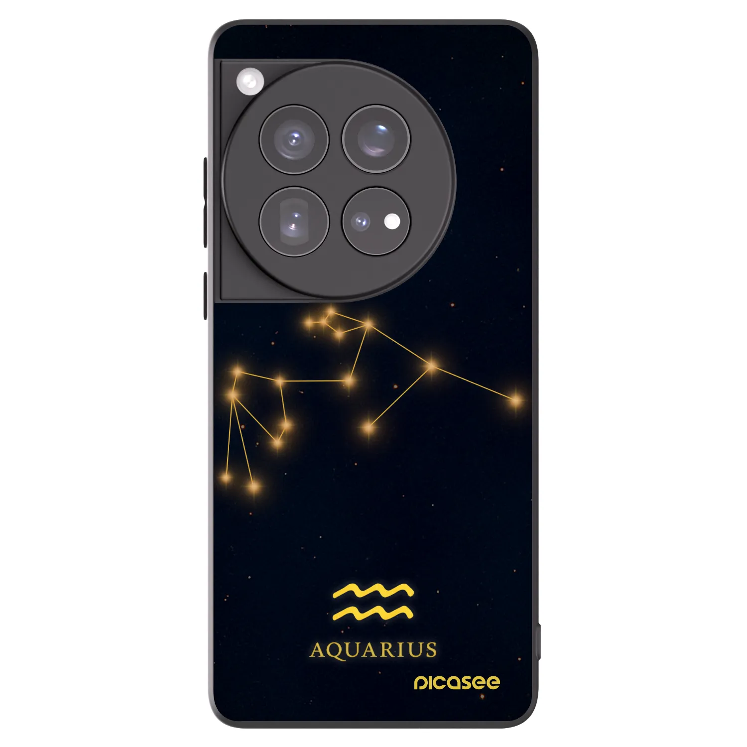 Picasee silikonski črni ovitek za OnePlus 12 5G - AQUARIUS