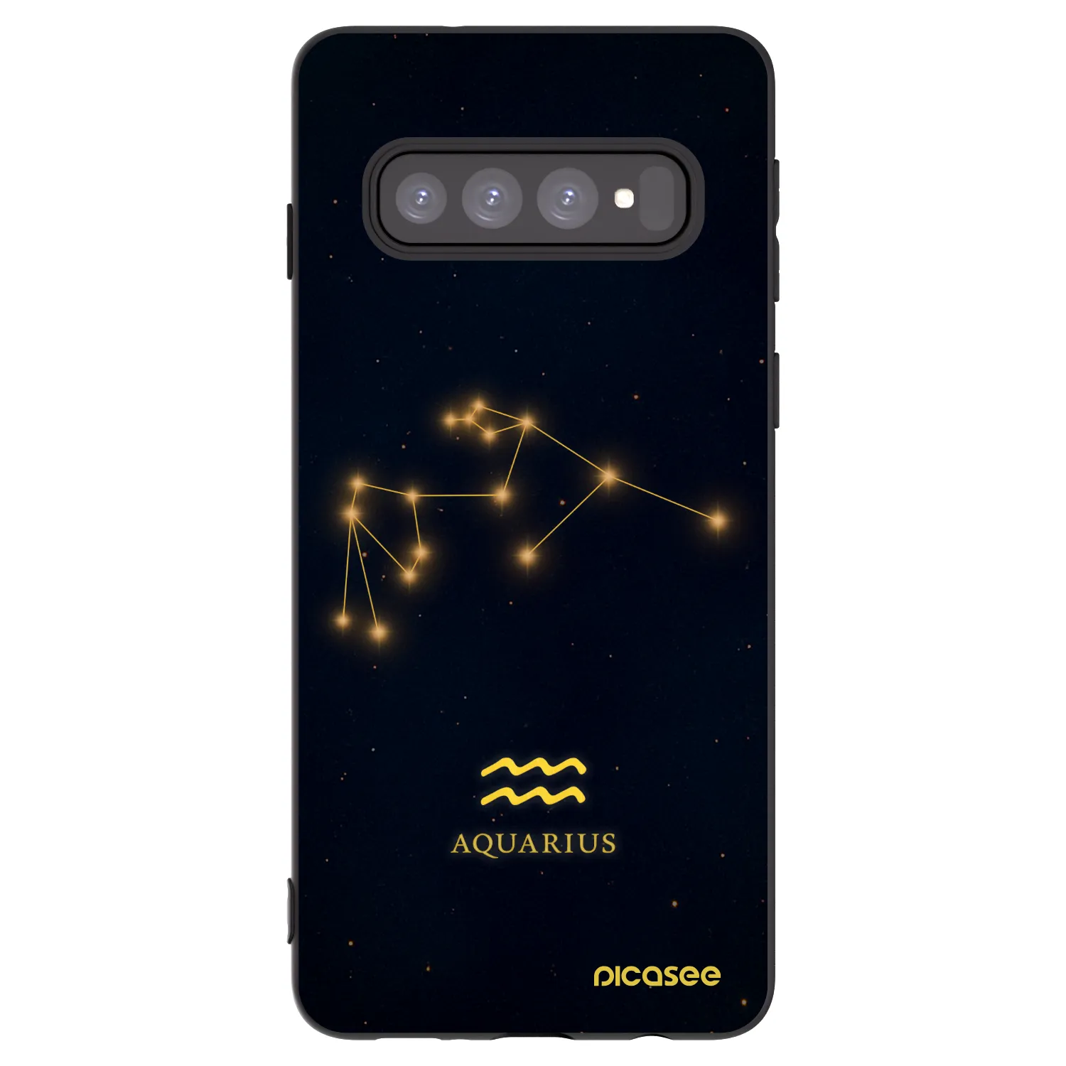 Picasee silikonski črni ovitek za Samsung Galaxy S10 G973 - AQUARIUS