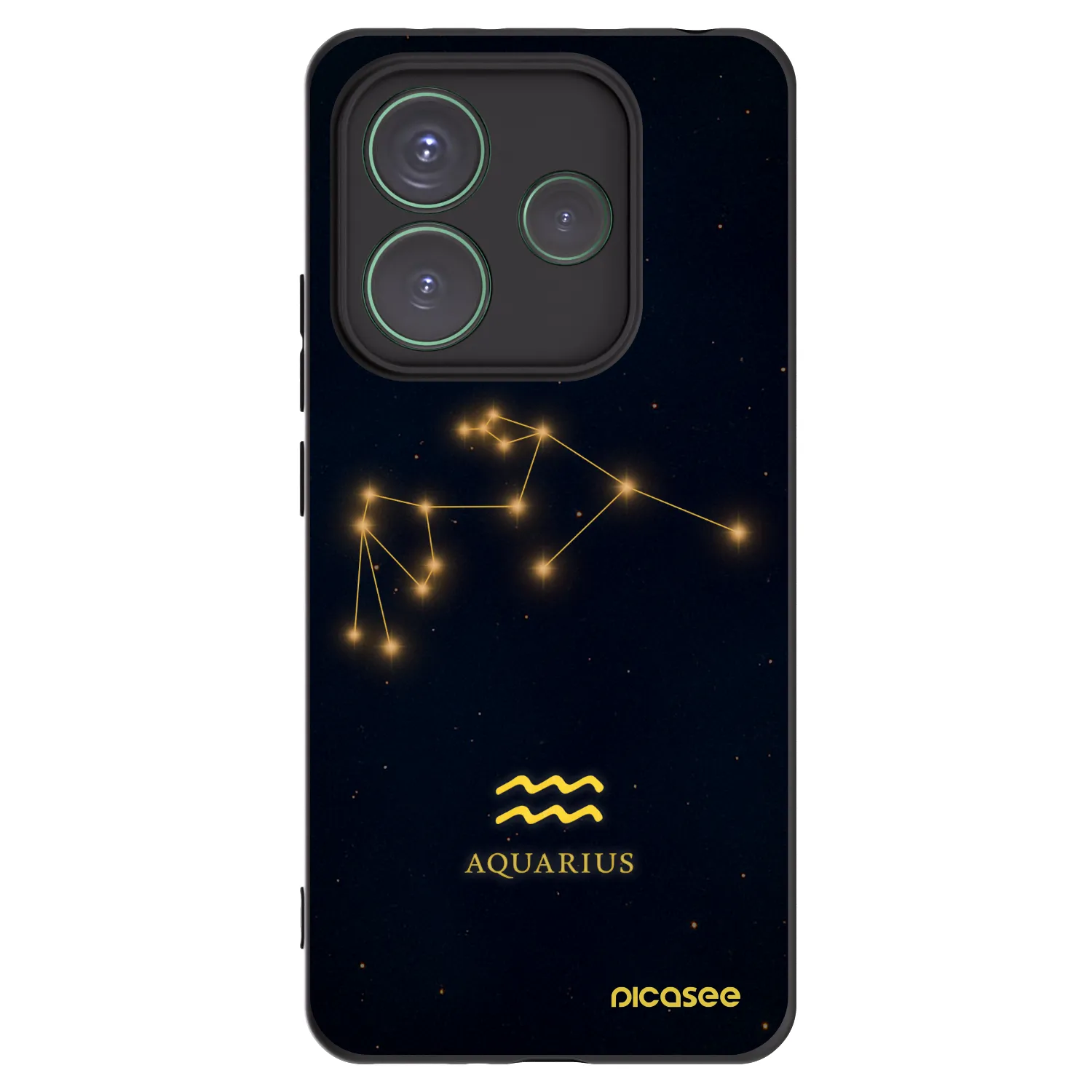 Picasee silikonski črni ovitek za Xiaomi Redmi Note 14 5G - AQUARIUS