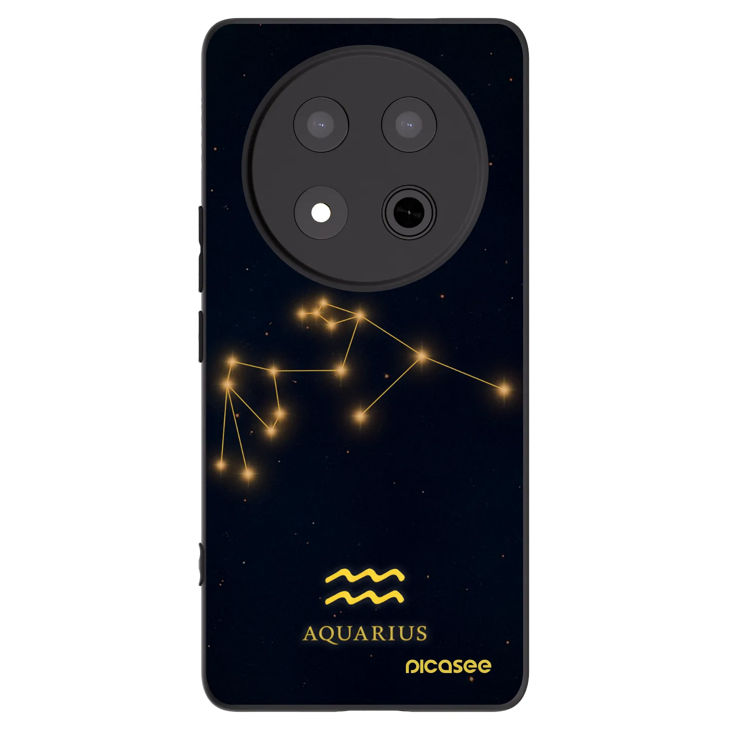 Picasee silikonski črni ovitek za Honor Magic7 Lite 5G - AQUARIUS