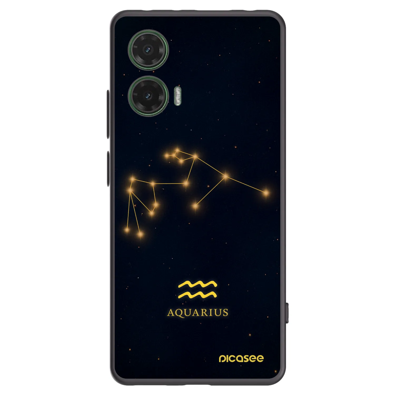 Picasee silikonski črni ovitek za Motorola Moto G35 5G - AQUARIUS