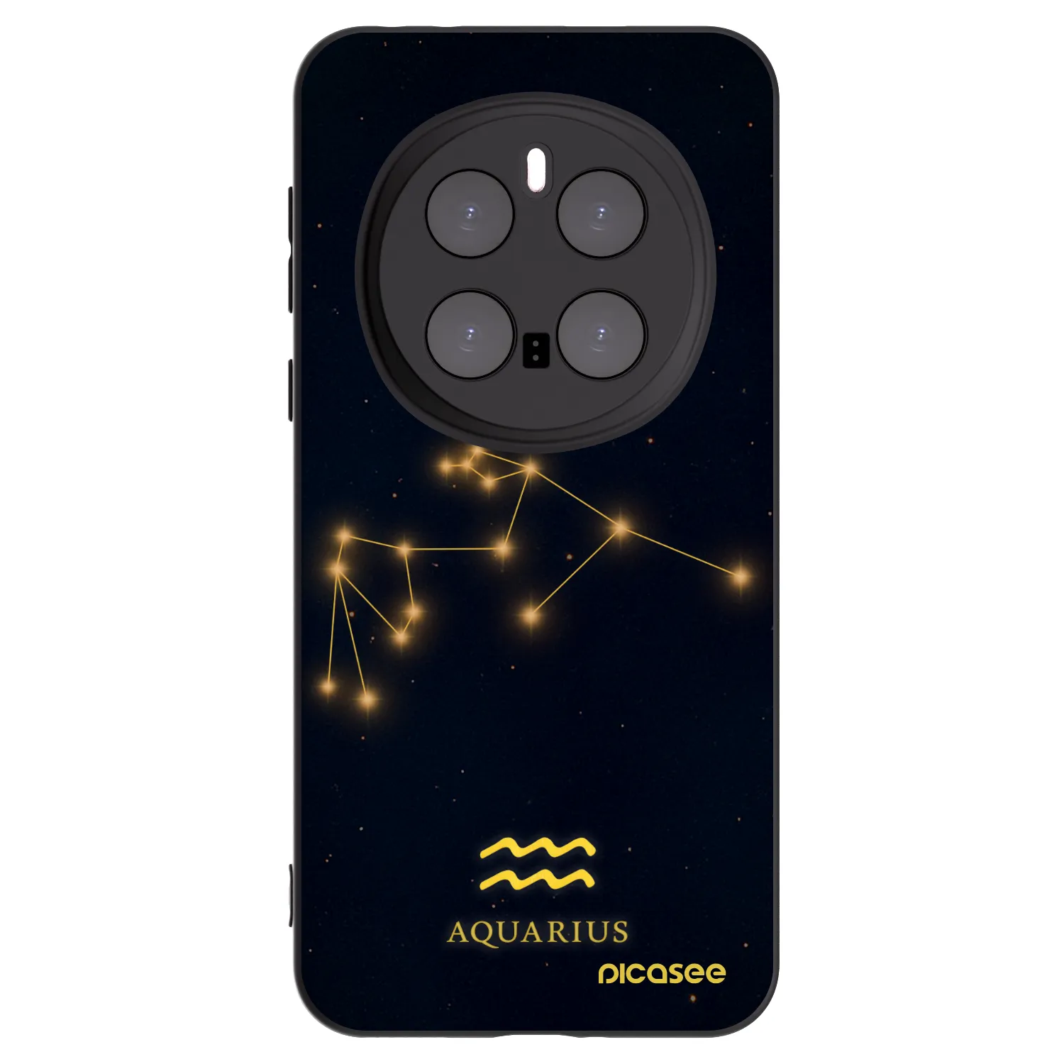 Picasee silikonski črni ovitek za Honor Magic7 Pro 5G - AQUARIUS