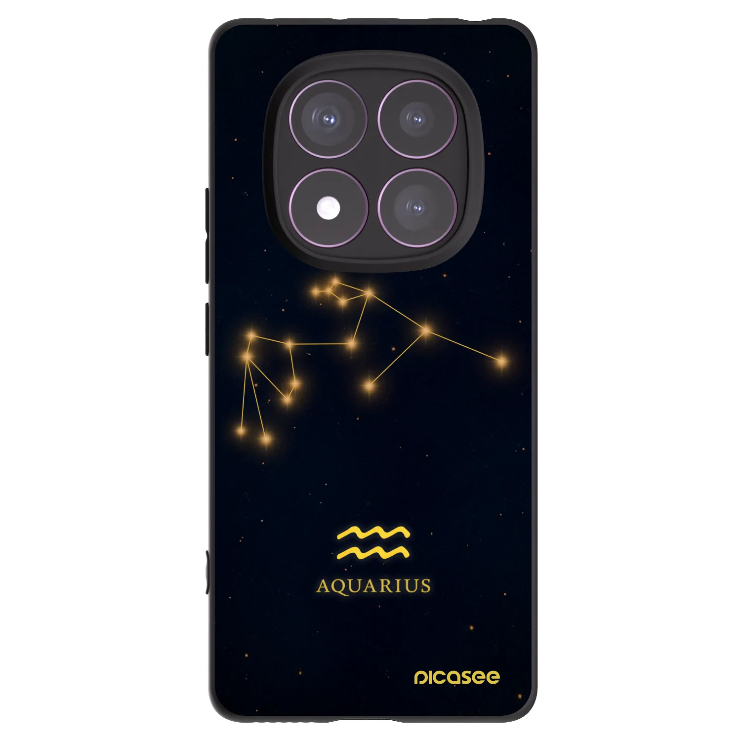 Picasee silikonski črni ovitek za Xiaomi Redmi Note 14 Pro 4G - AQUARIUS