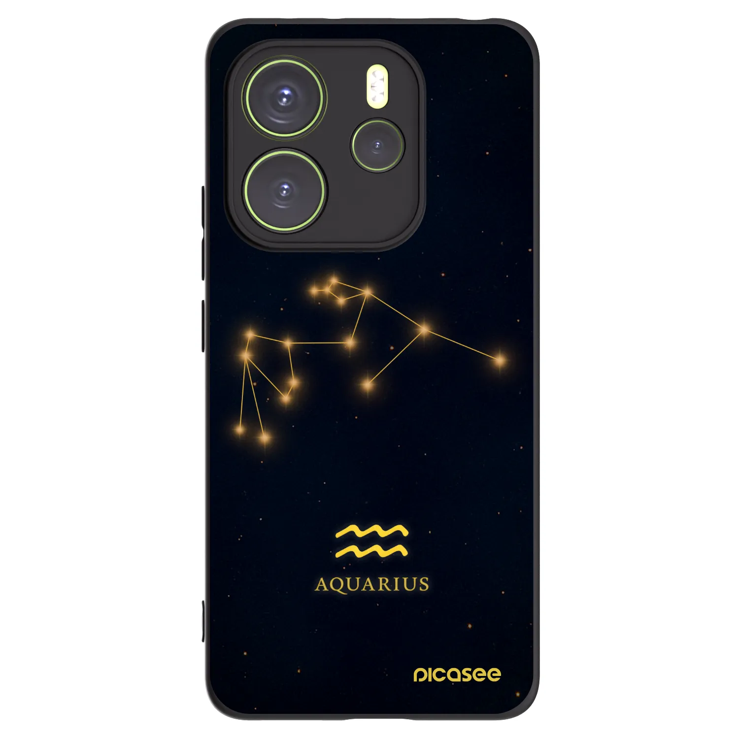 Picasee silikonski črni ovitek za Xiaomi Redmi Note 14 4G - AQUARIUS