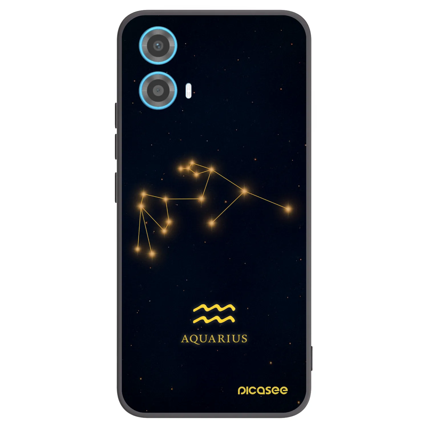 Picasee silikonski črni ovitek za Motorola Moto G34 5G - AQUARIUS