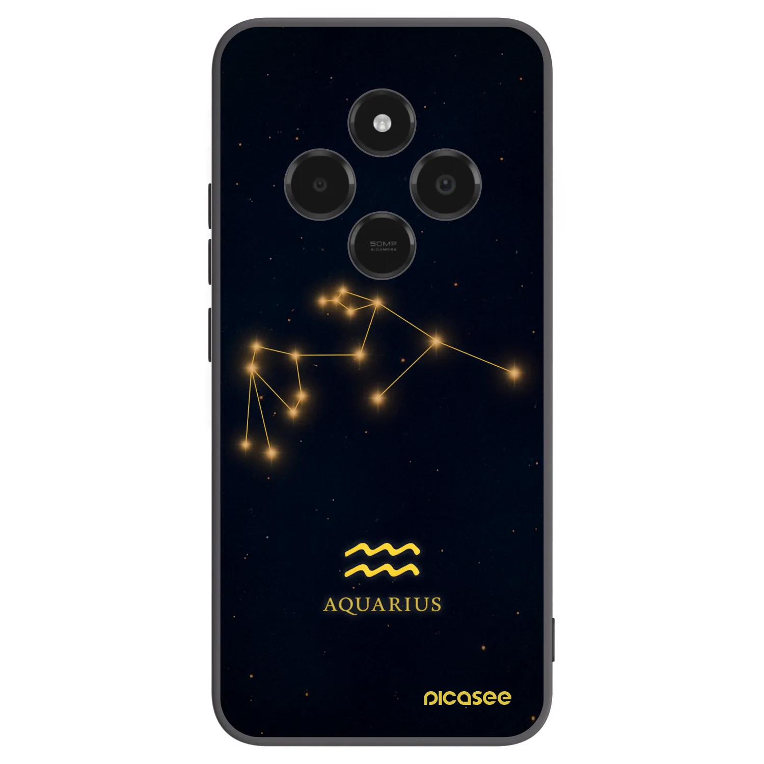 Picasee silikonski črni ovitek za Xiaomi Poco C75 - AQUARIUS