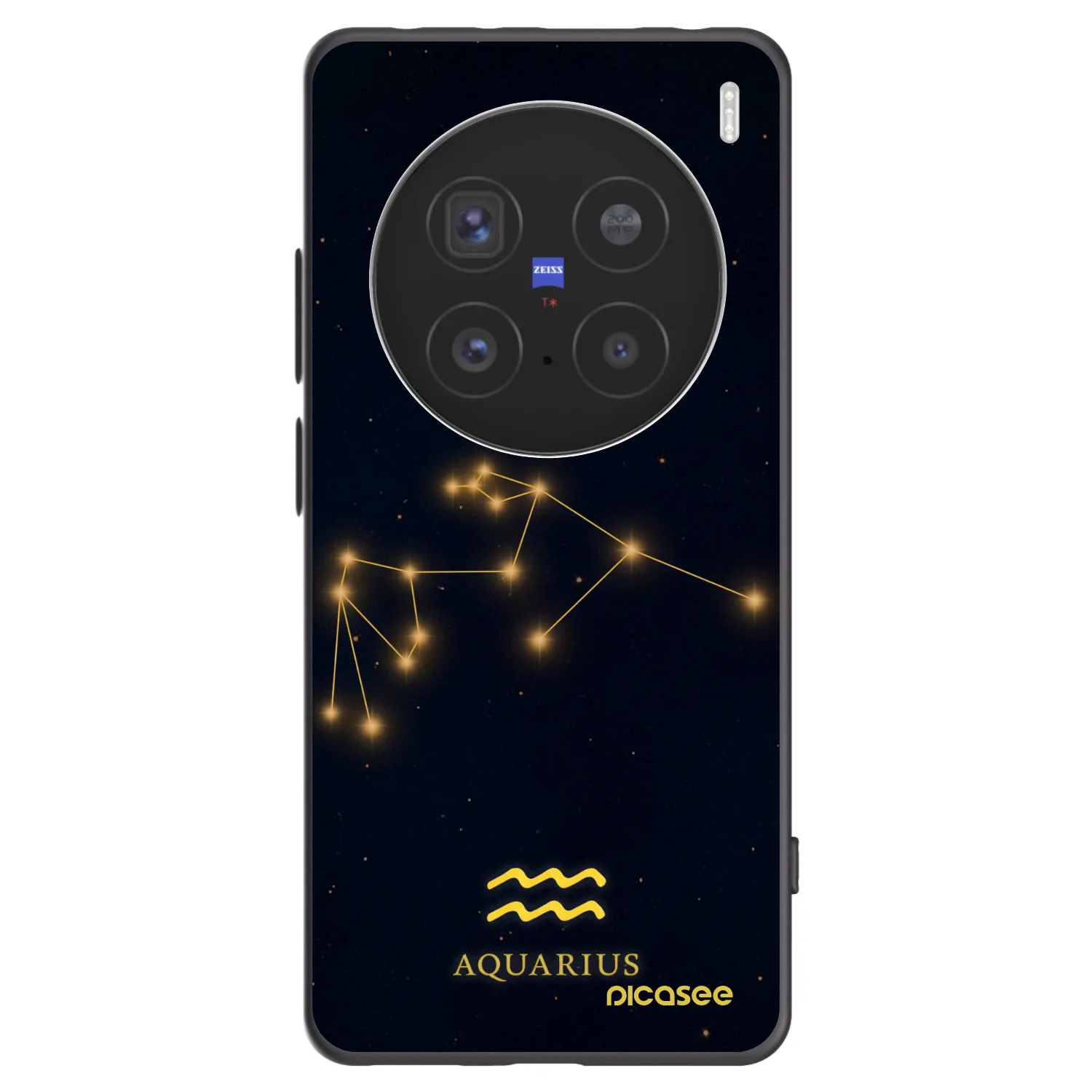 Picasee silikonski črni ovitek za Vivo X200 Pro - AQUARIUS