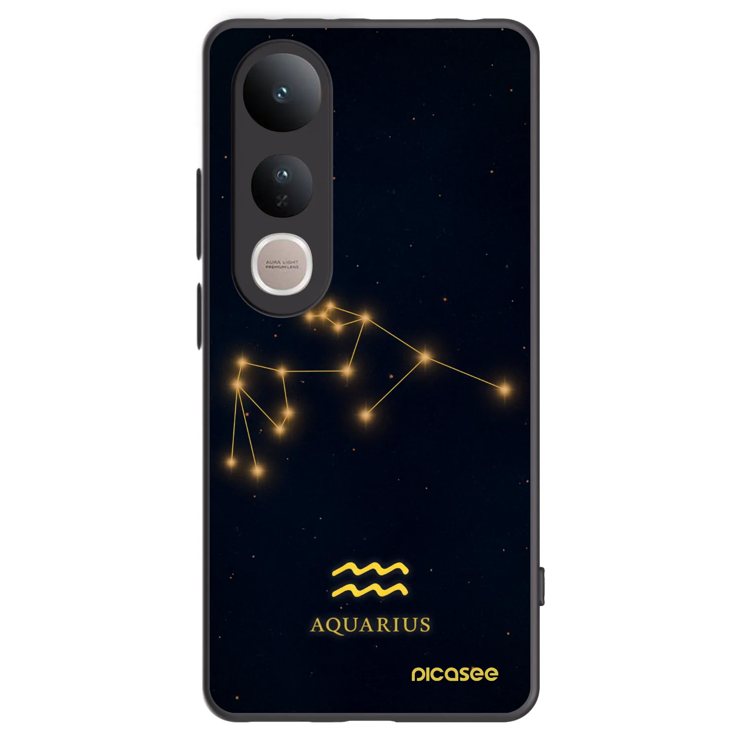 Picasee silikonski črni ovitek za Vivo V50 Lite 5G - AQUARIUS