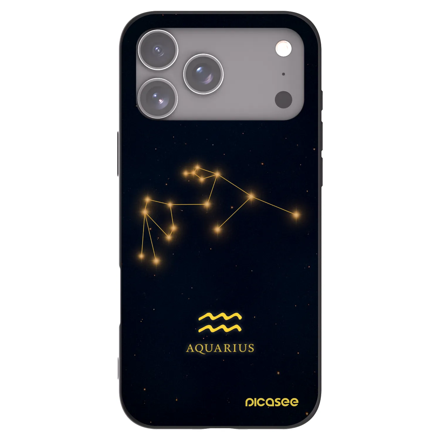 Picasee silikonski črni ovitek za Apple iPhone 17 Pro Max - AQUARIUS