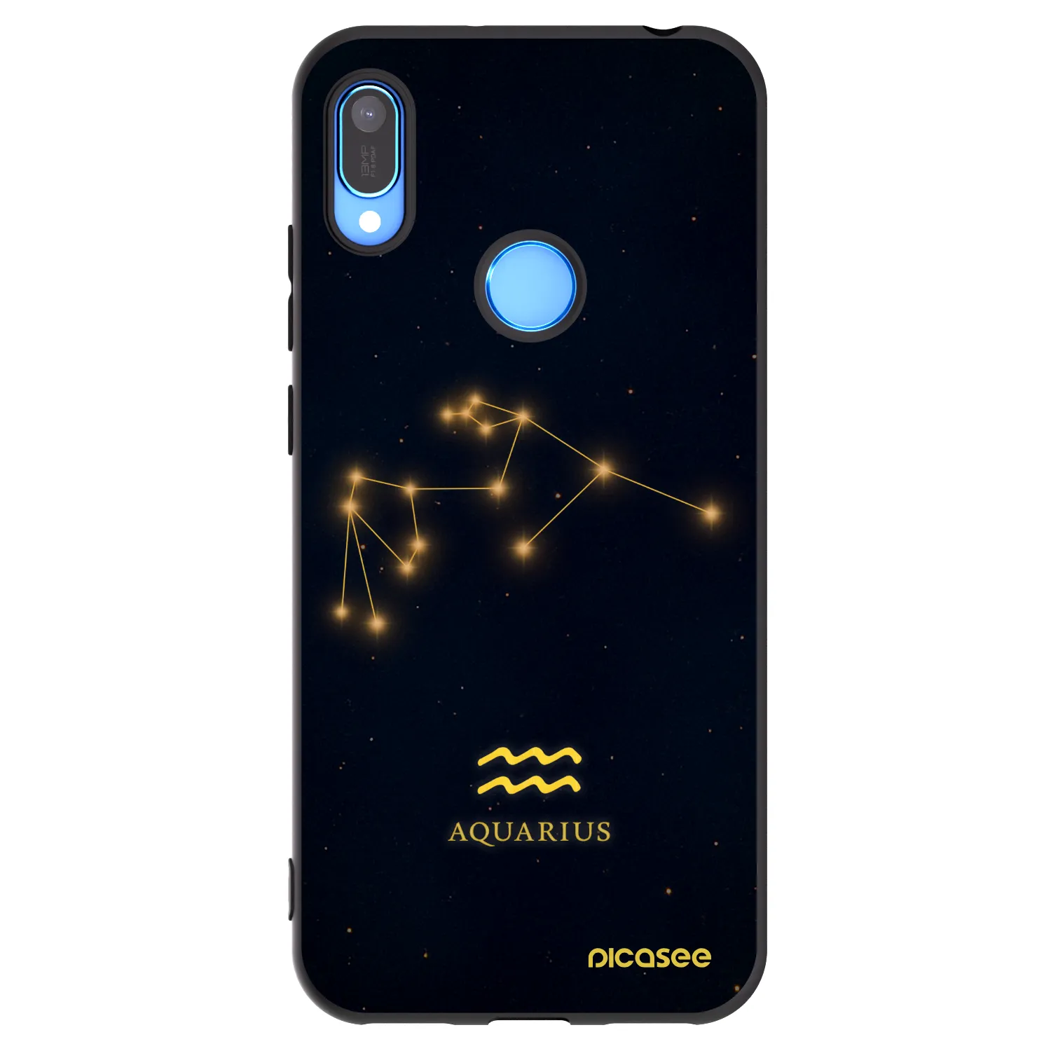 Picasee silikonski črni ovitek za Huawei Y6 2019 - AQUARIUS