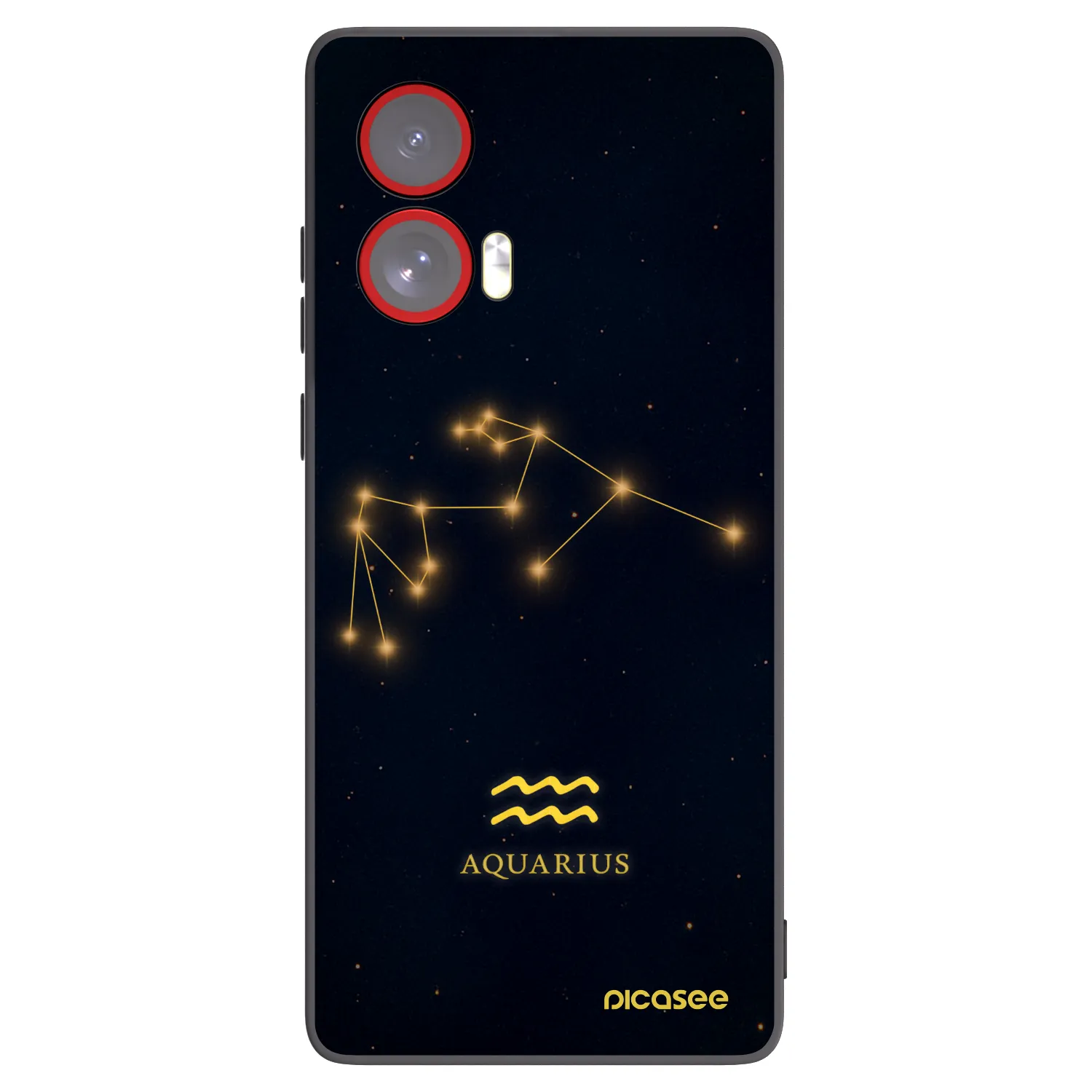 Picasee silikonski črni ovitek za Motorola Edge 50 Fusion - AQUARIUS