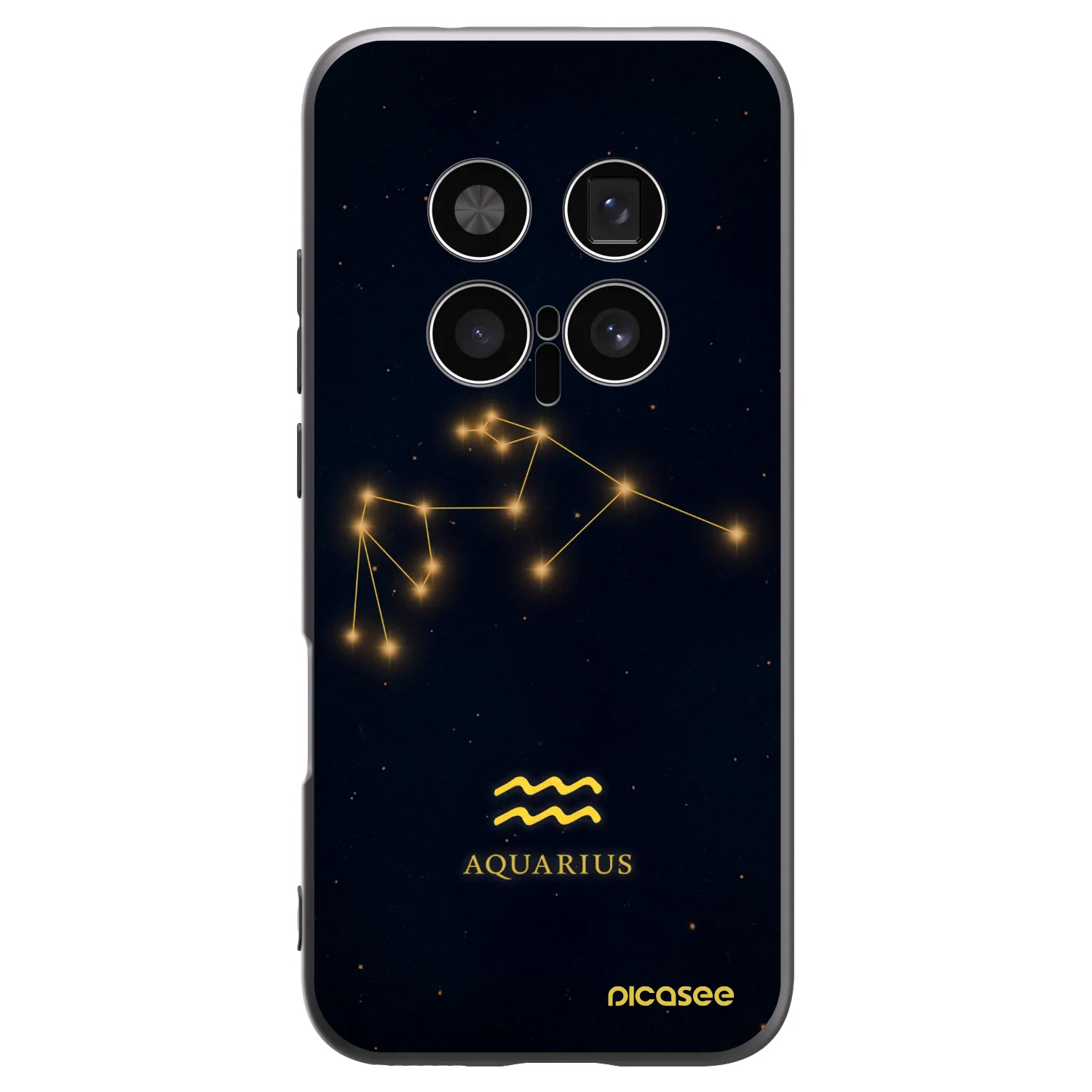 Picasee silikonski črni ovitek za Honor Magic8 Pro 5G - AQUARIUS