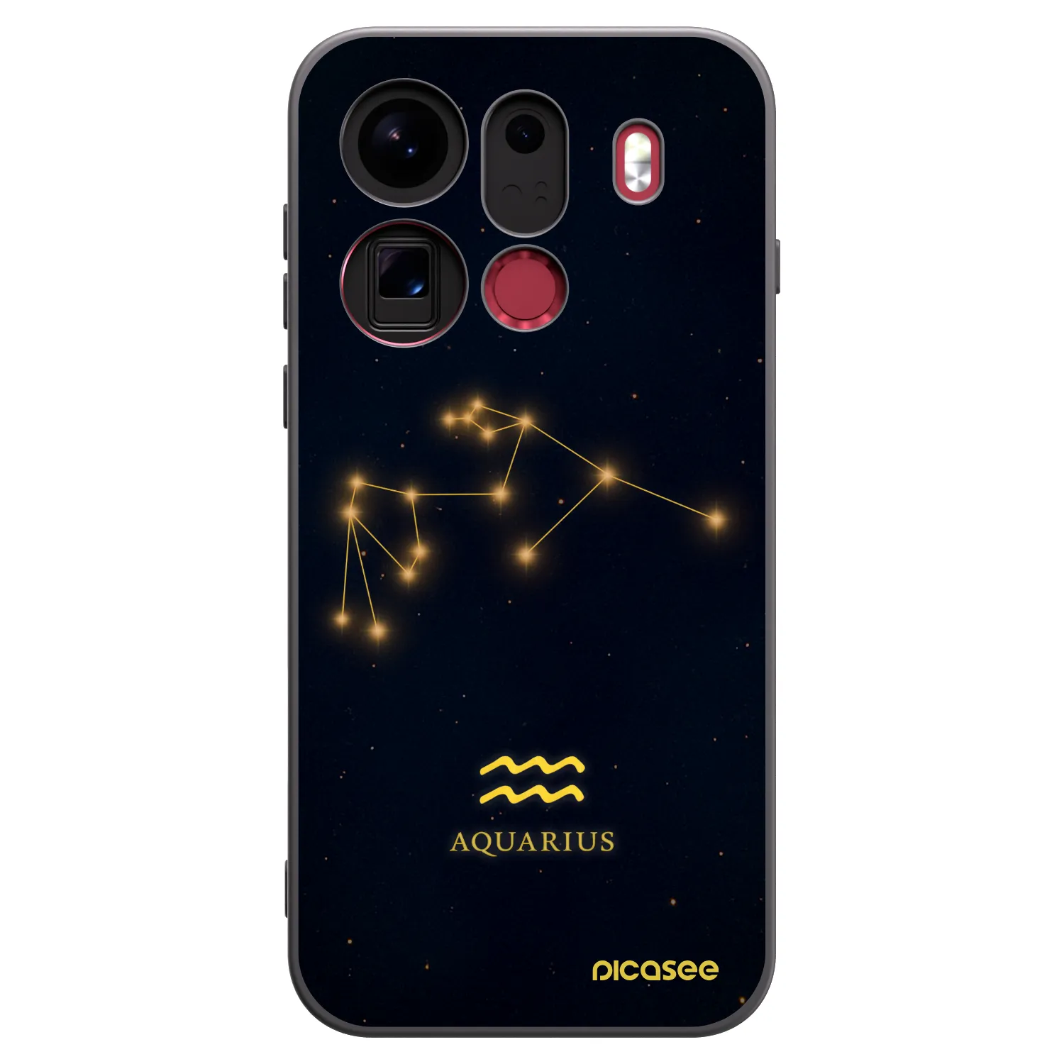 Picasee silikonski črni ovitek za OPPO Find X9 Pro - AQUARIUS