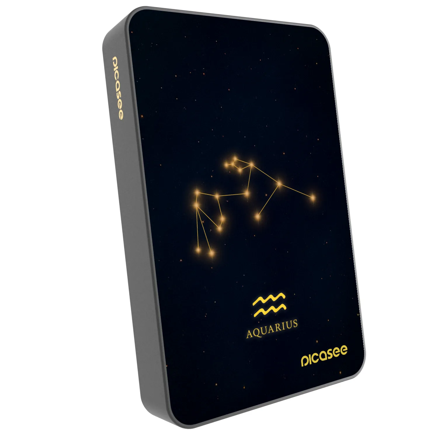 Picasee Prenosna baterija z MagSafe 10 000 mAh Siva - AQUARIUS