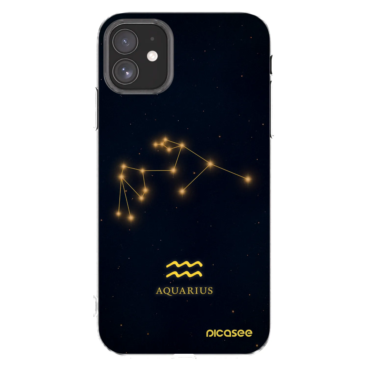 Picasee silikonski prozorni ovitek za Apple iPhone 11 - AQUARIUS