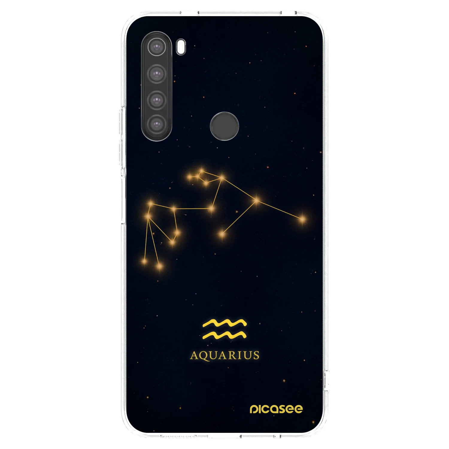 Picasee silikonski prozorni ovitek za Xiaomi Redmi Note 8 - AQUARIUS