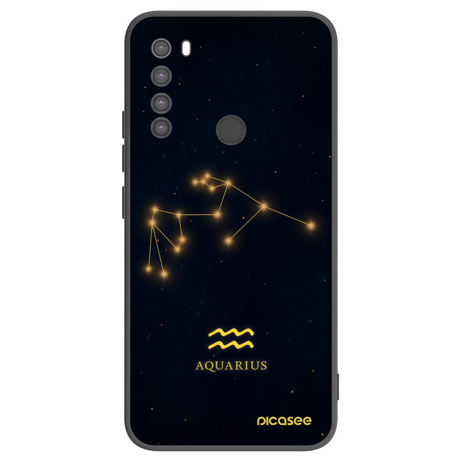 Picasee silikonski črni ovitek za Xiaomi Redmi Note 8 - AQUARIUS