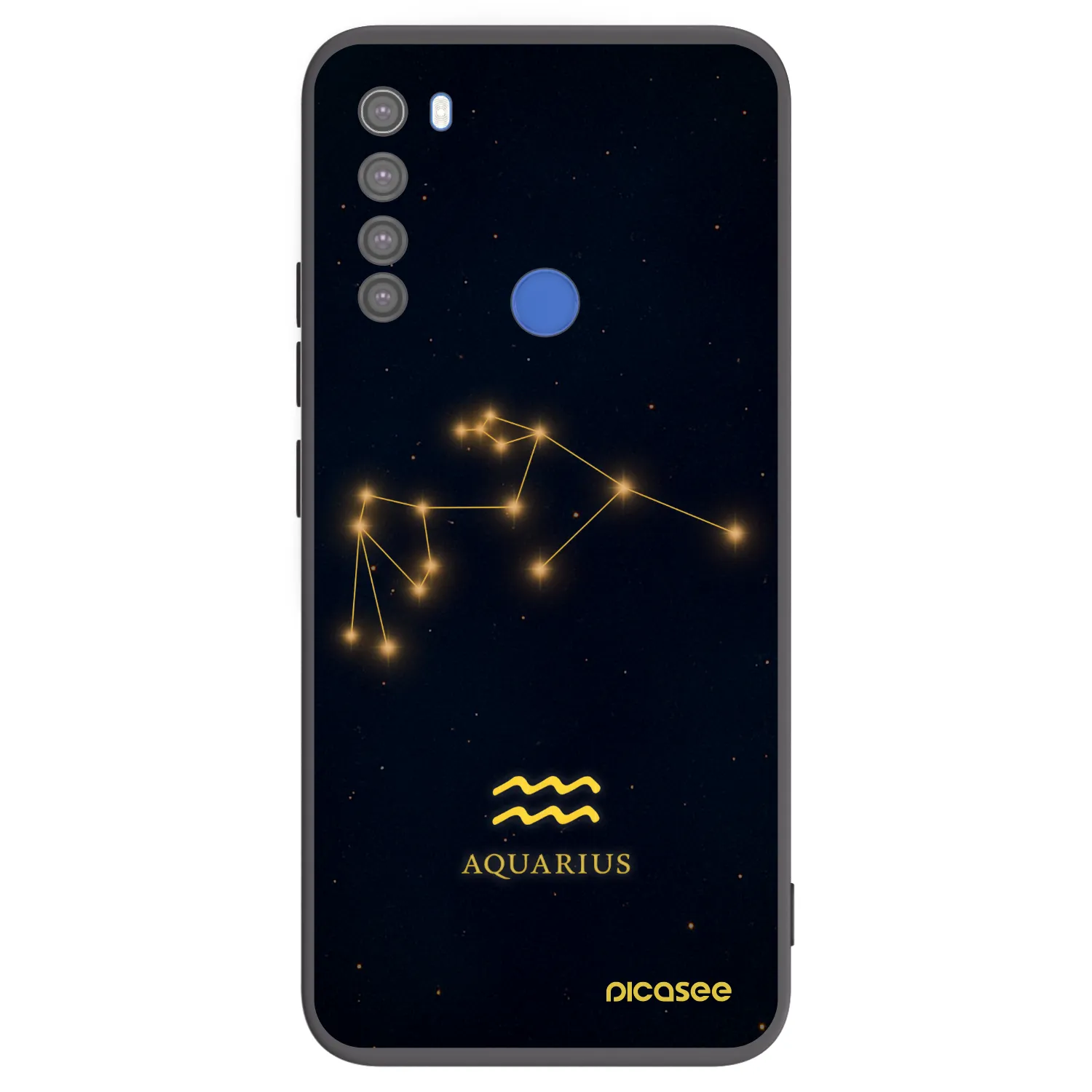 Picasee silikonski črni ovitek za Xiaomi Redmi Note 8T - AQUARIUS