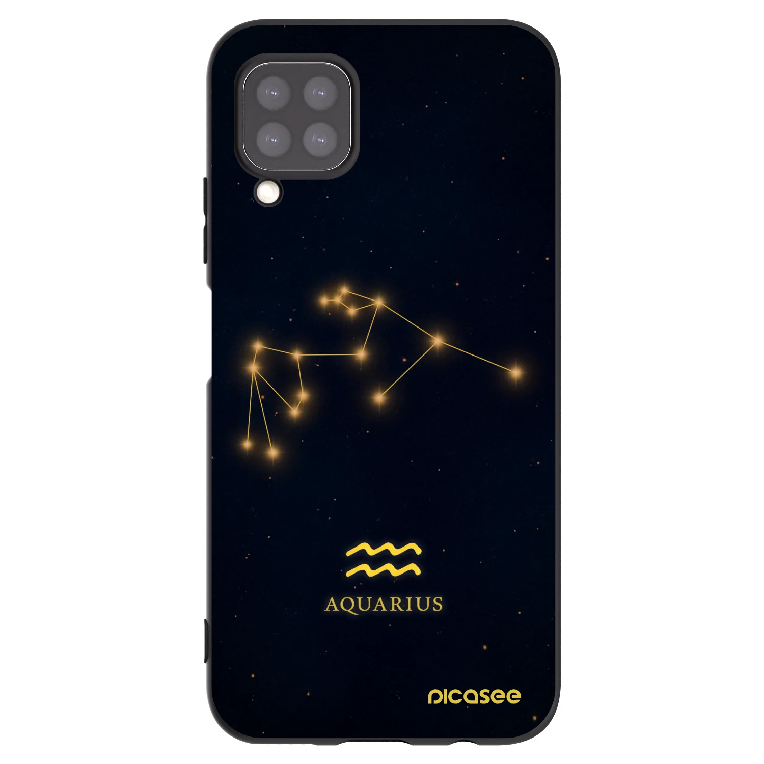 Picasee silikonski črni ovitek za Huawei P40 Lite - AQUARIUS