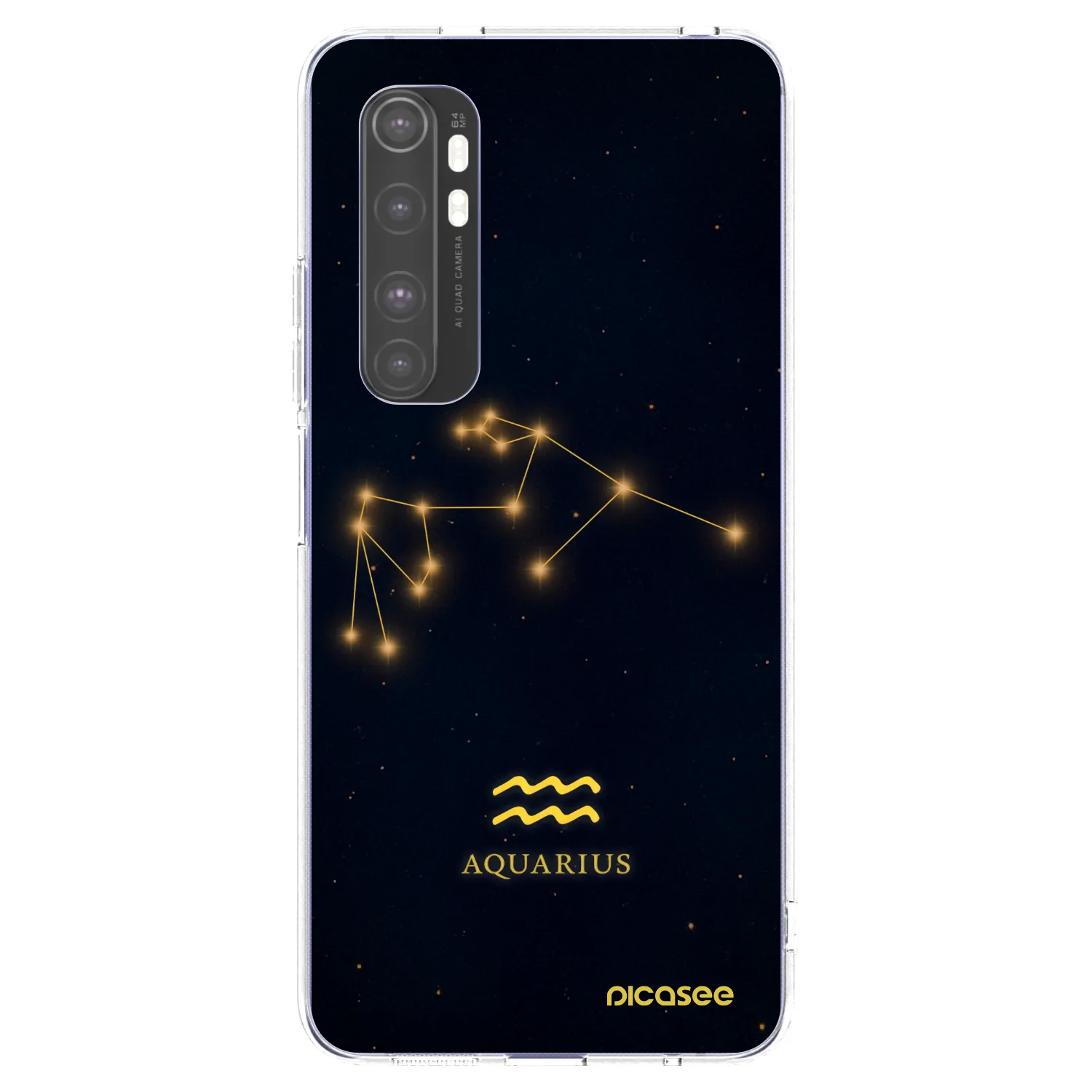 Picasee silikonski prozorni ovitek za Xiaomi Mi Note 10 Lite - AQUARIUS