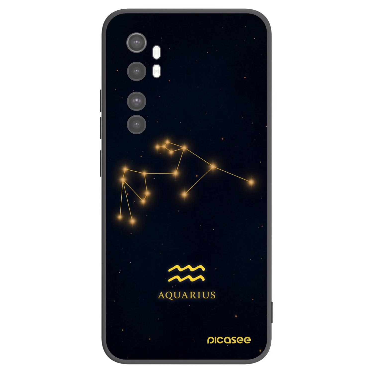 Picasee silikonski črni ovitek za Xiaomi Mi Note 10 Lite - AQUARIUS