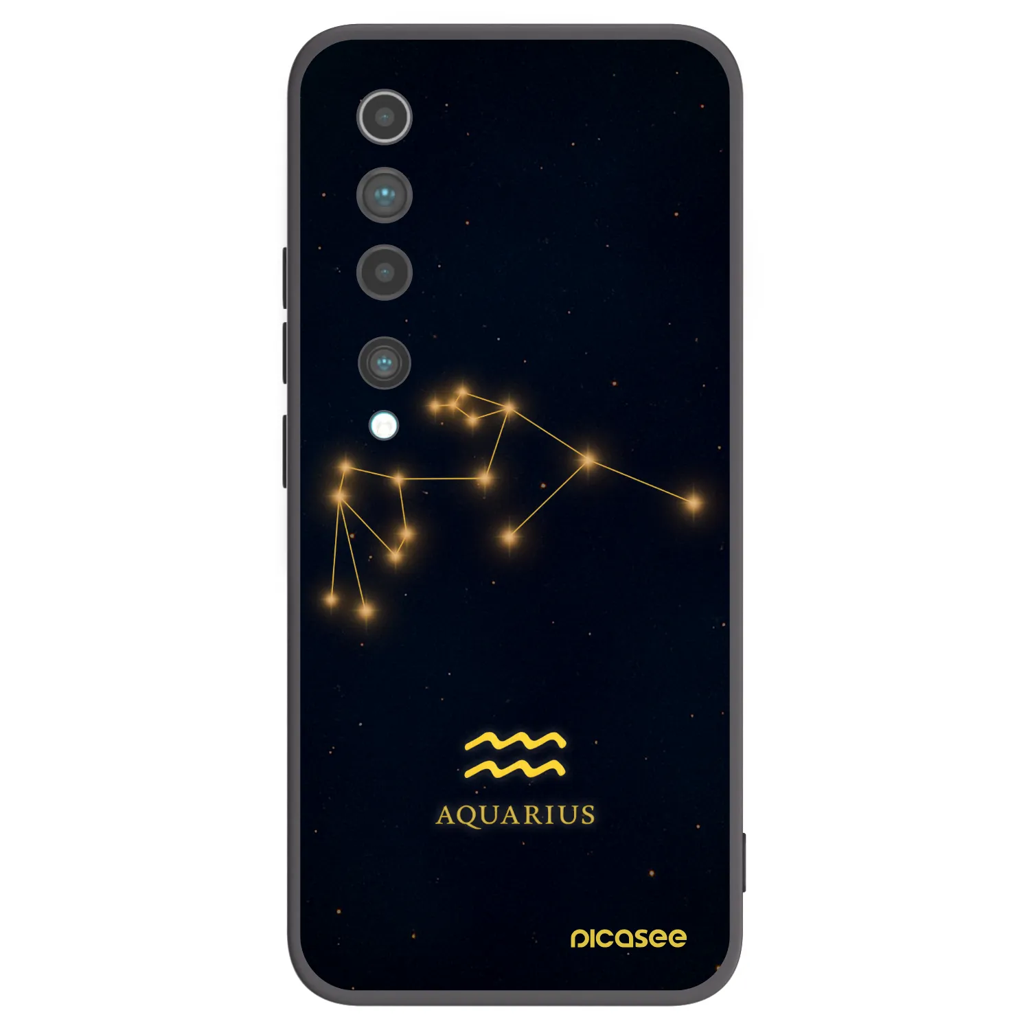 Picasee silikonski črni ovitek za Xiaomi Mi 10 - AQUARIUS