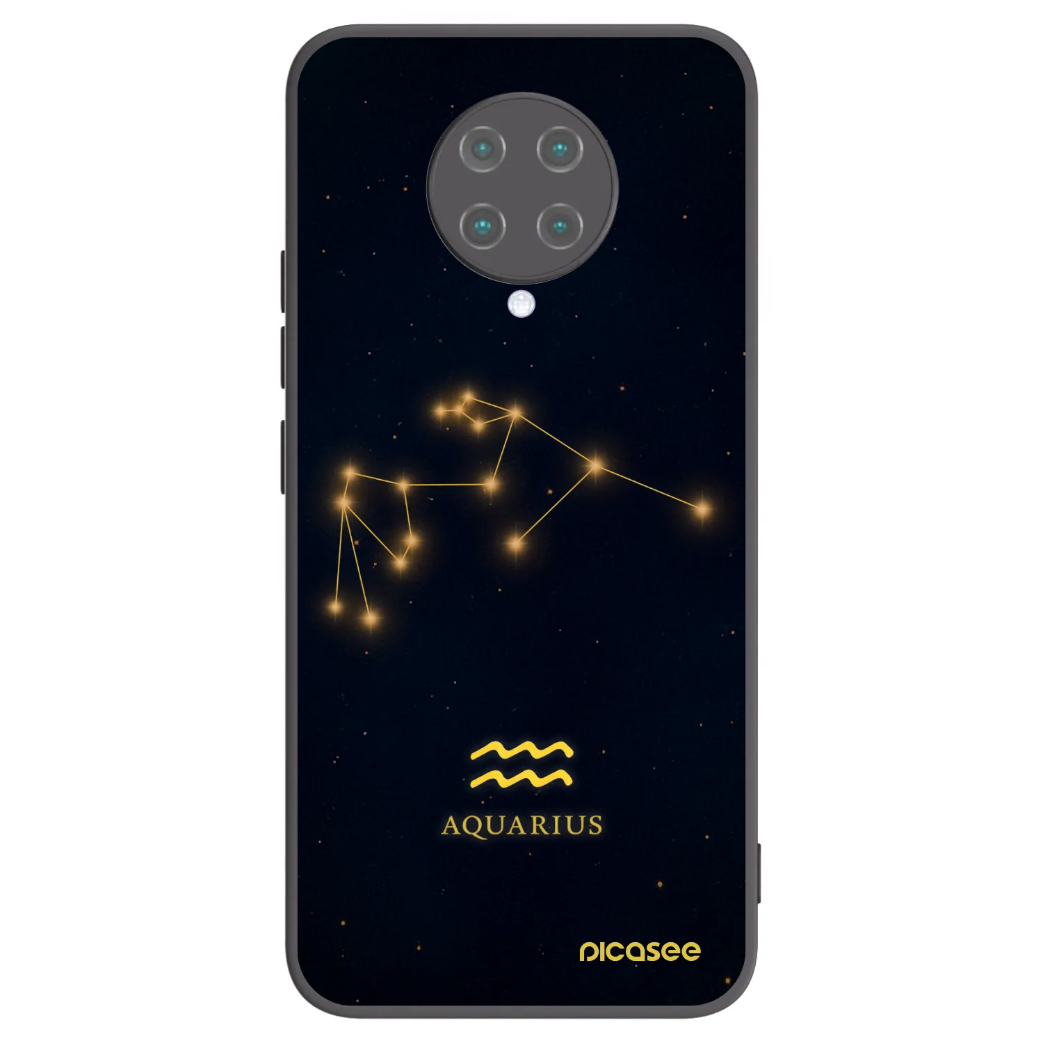 Picasee silikonski črni ovitek za Xiaomi Poco F2 Pro - AQUARIUS