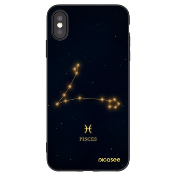 Picasee silikonski črni ovitek za Apple iPhone XS Max - PISCES