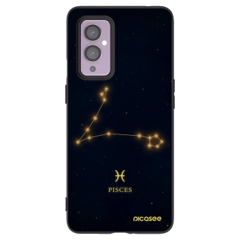 Picasee silikonski črni ovitek za OnePlus 9 - PISCES