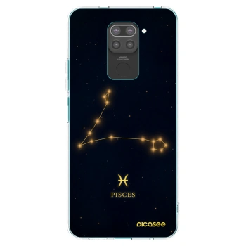 Picasee silikonski črni ovitek za Xiaomi Redmi Note 9 - PISCES