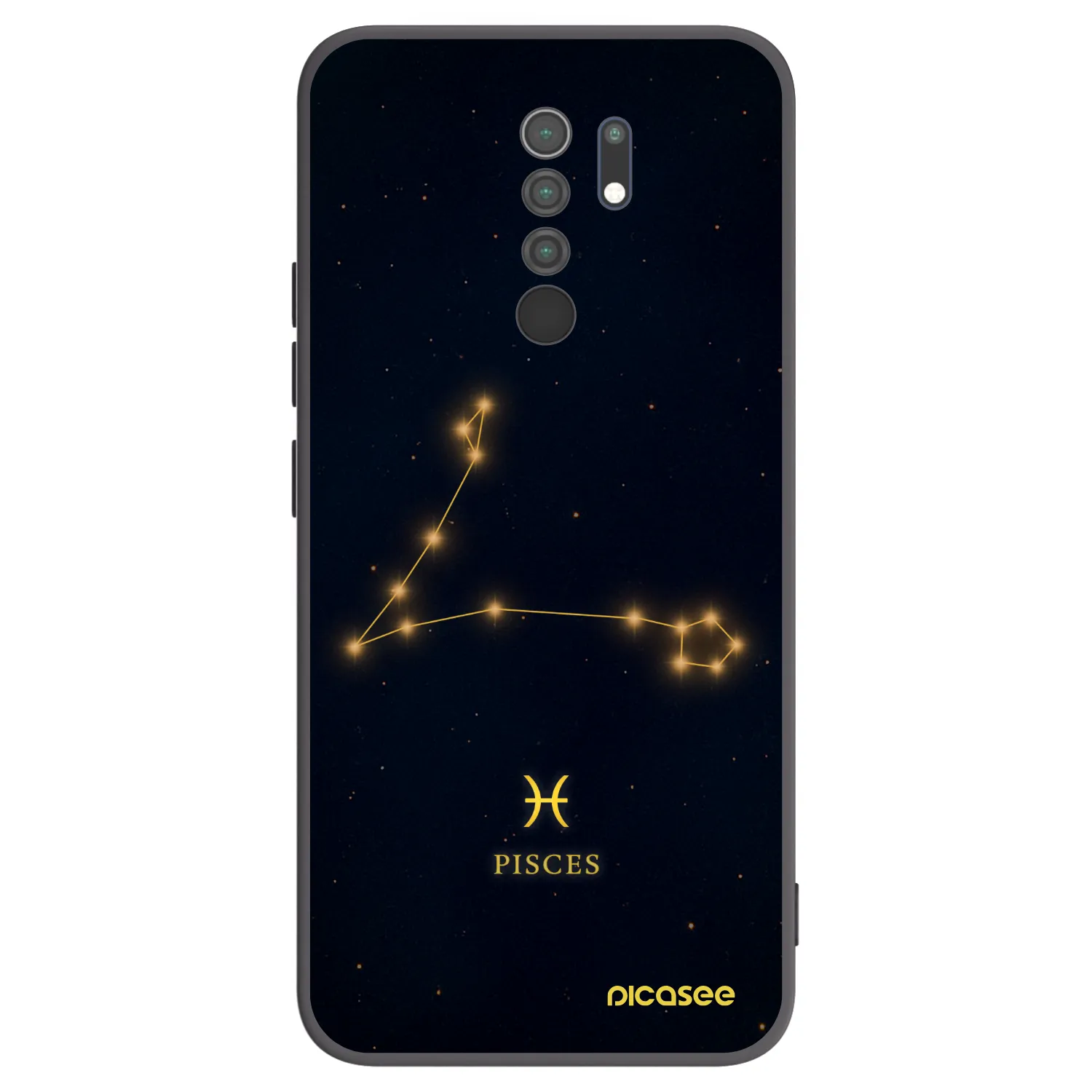 Picasee silikonski črni ovitek za Xiaomi Redmi 9 - PISCES