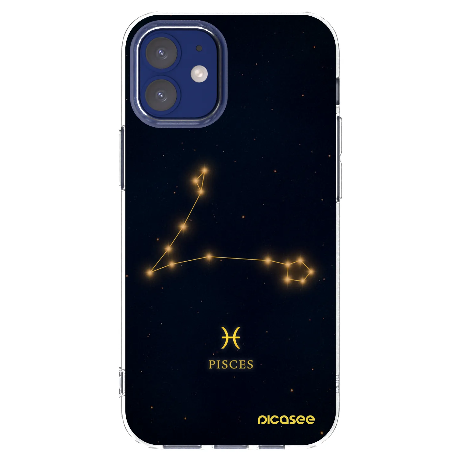 Picasee silikonski prozorni ovitek za Apple iPhone 12 mini - PISCES