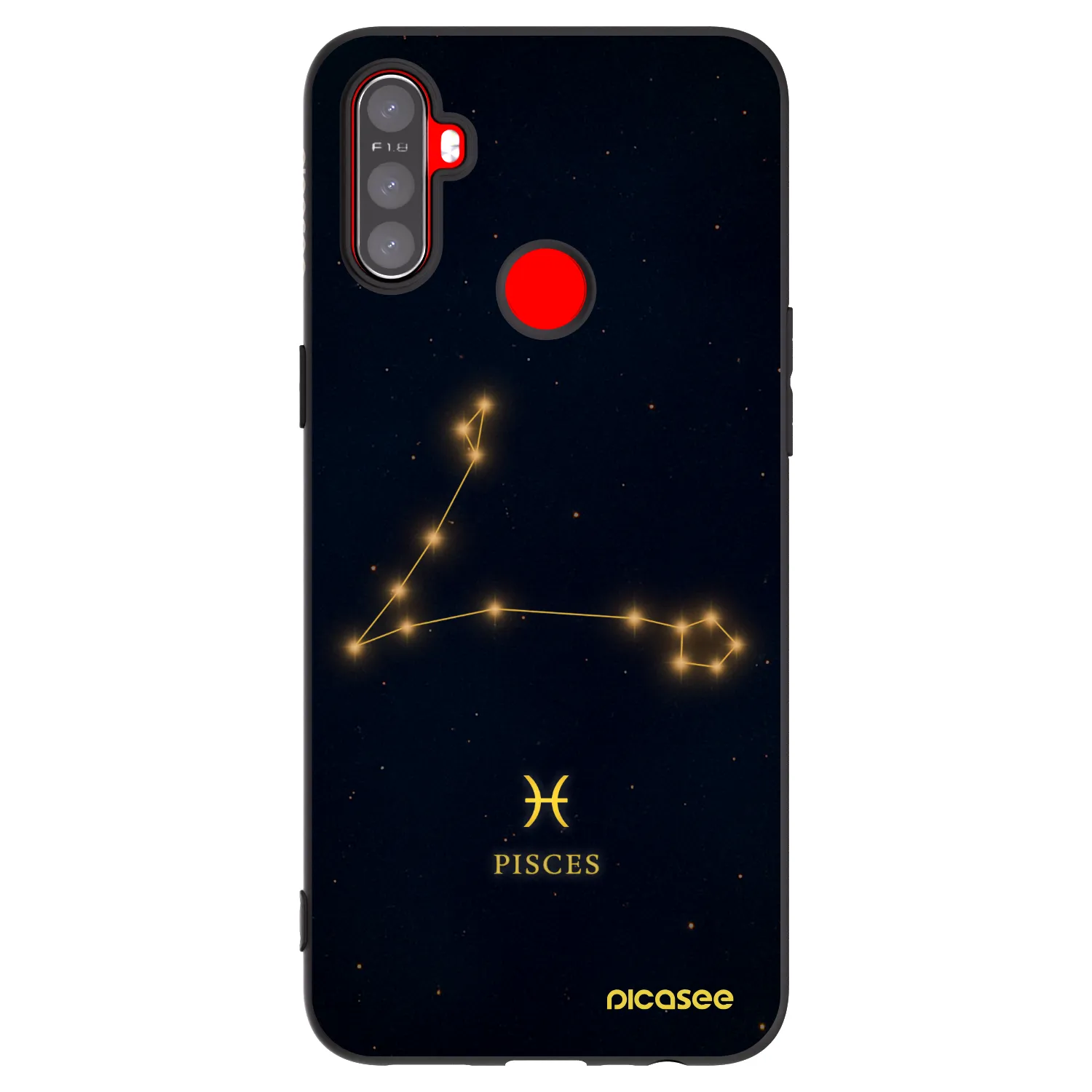 Picasee silikonski črni ovitek za Realme C3 - PISCES