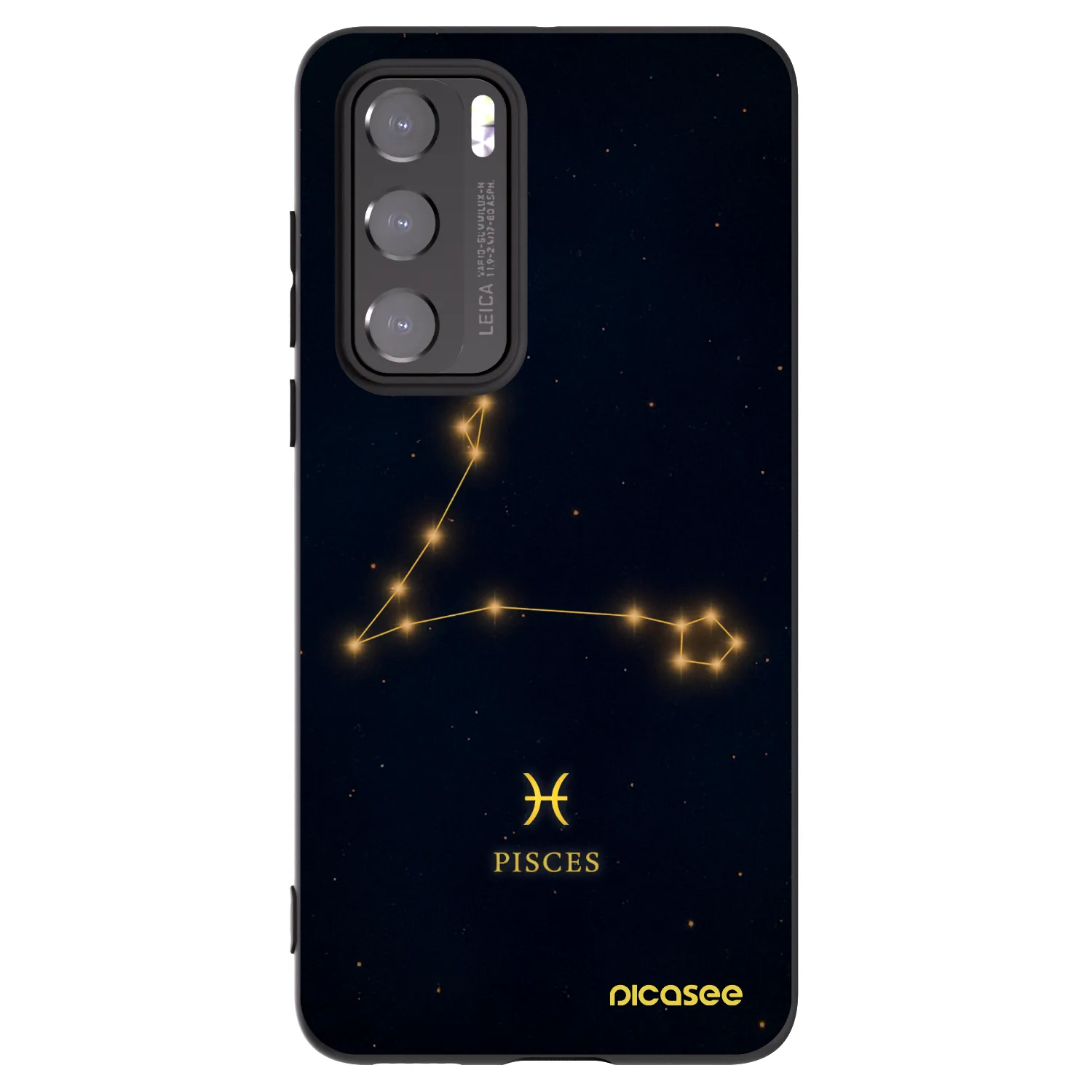 Picasee silikonski črni ovitek za Huawei P40 - PISCES