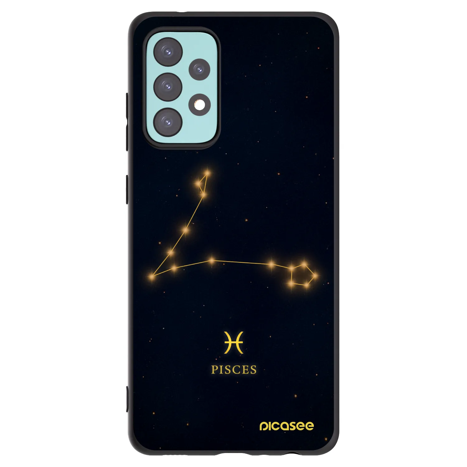 Picasee silikonski črni ovitek za Samsung Galaxy A72 A725F - PISCES