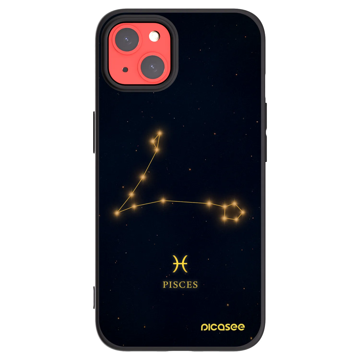 Picasee silikonski črni ovitek za Apple iPhone 13 - PISCES