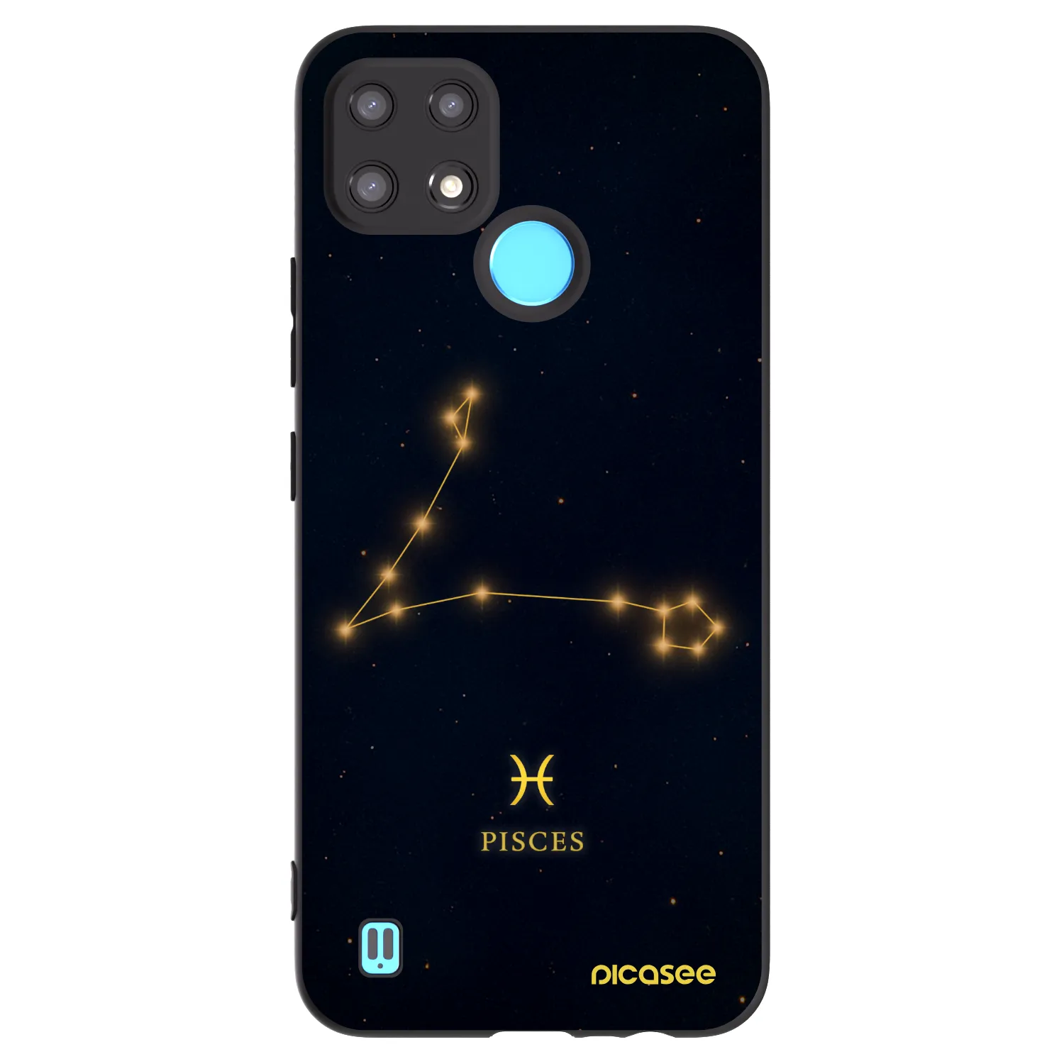 Picasee silikonski črni ovitek za Realme C21 - PISCES