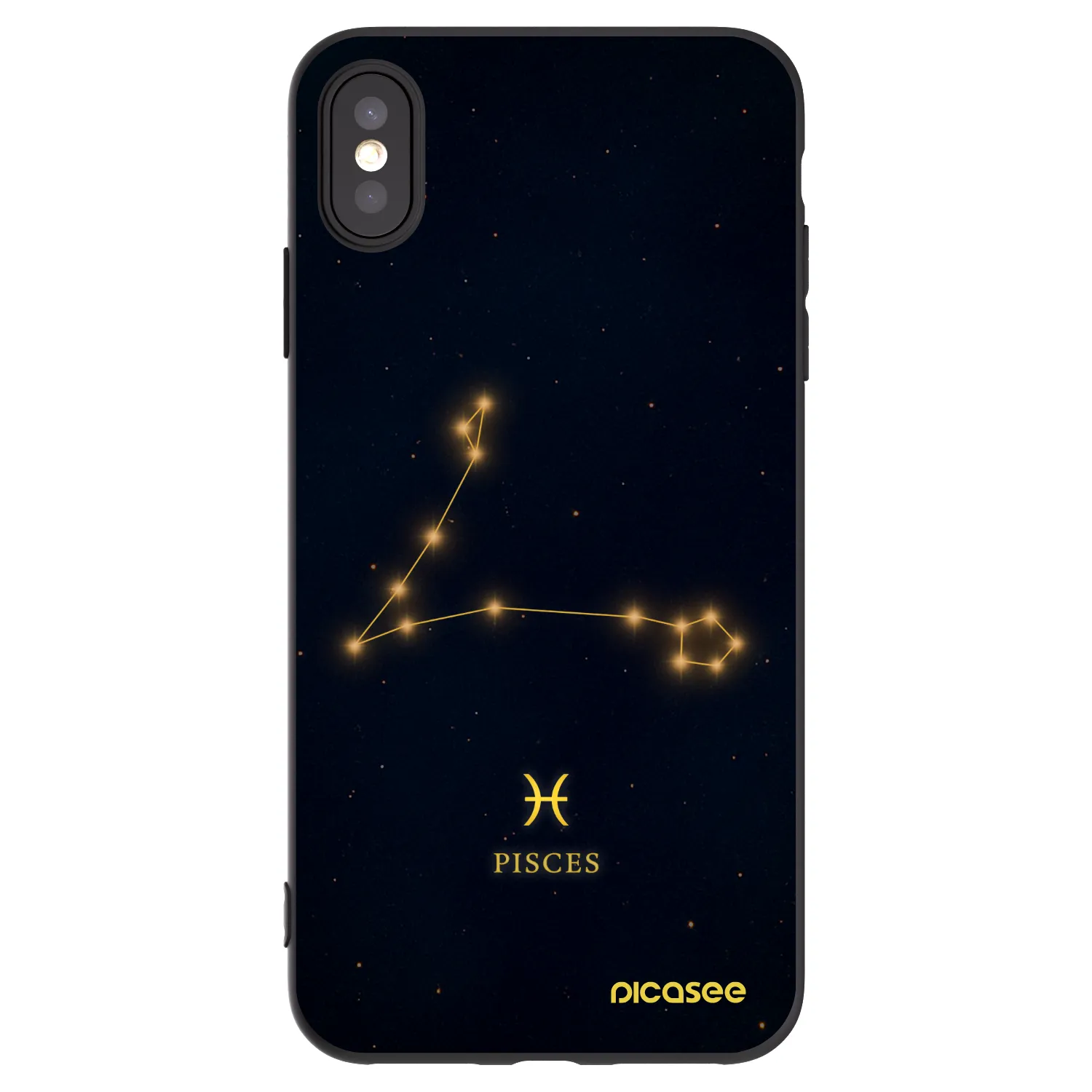 Picasee silikonski črni ovitek za Apple iPhone XS Max - PISCES