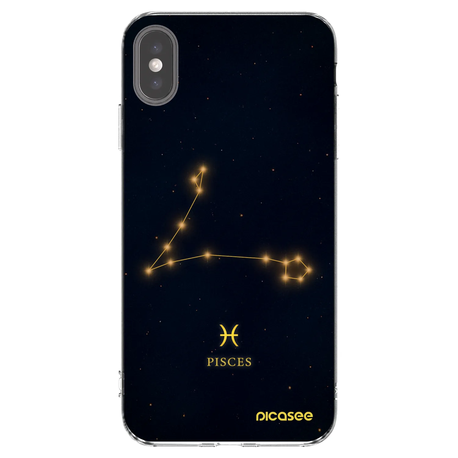 Picasee silikonski prozorni ovitek za Apple iPhone XS Max - PISCES