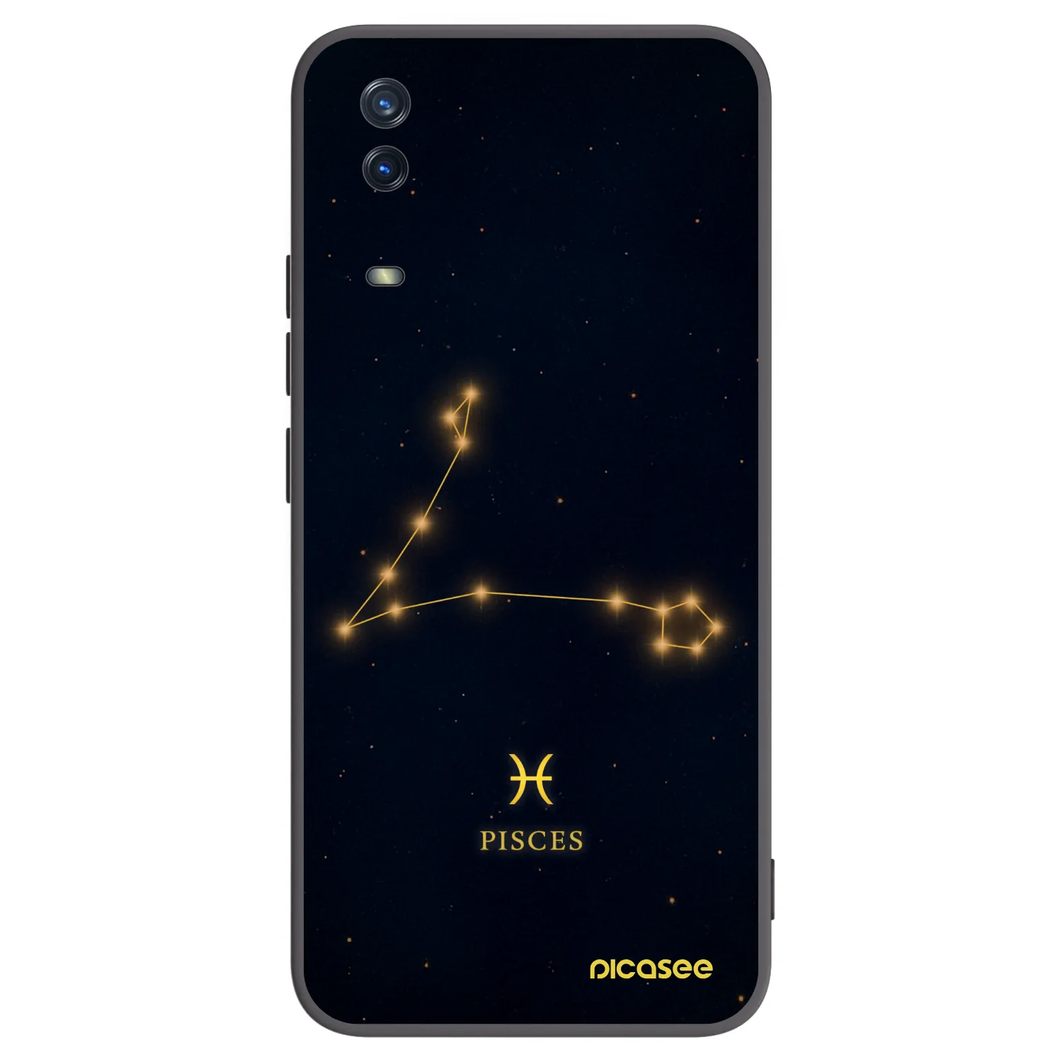 Picasee silikonski črni ovitek za Vivo Y11s - PISCES