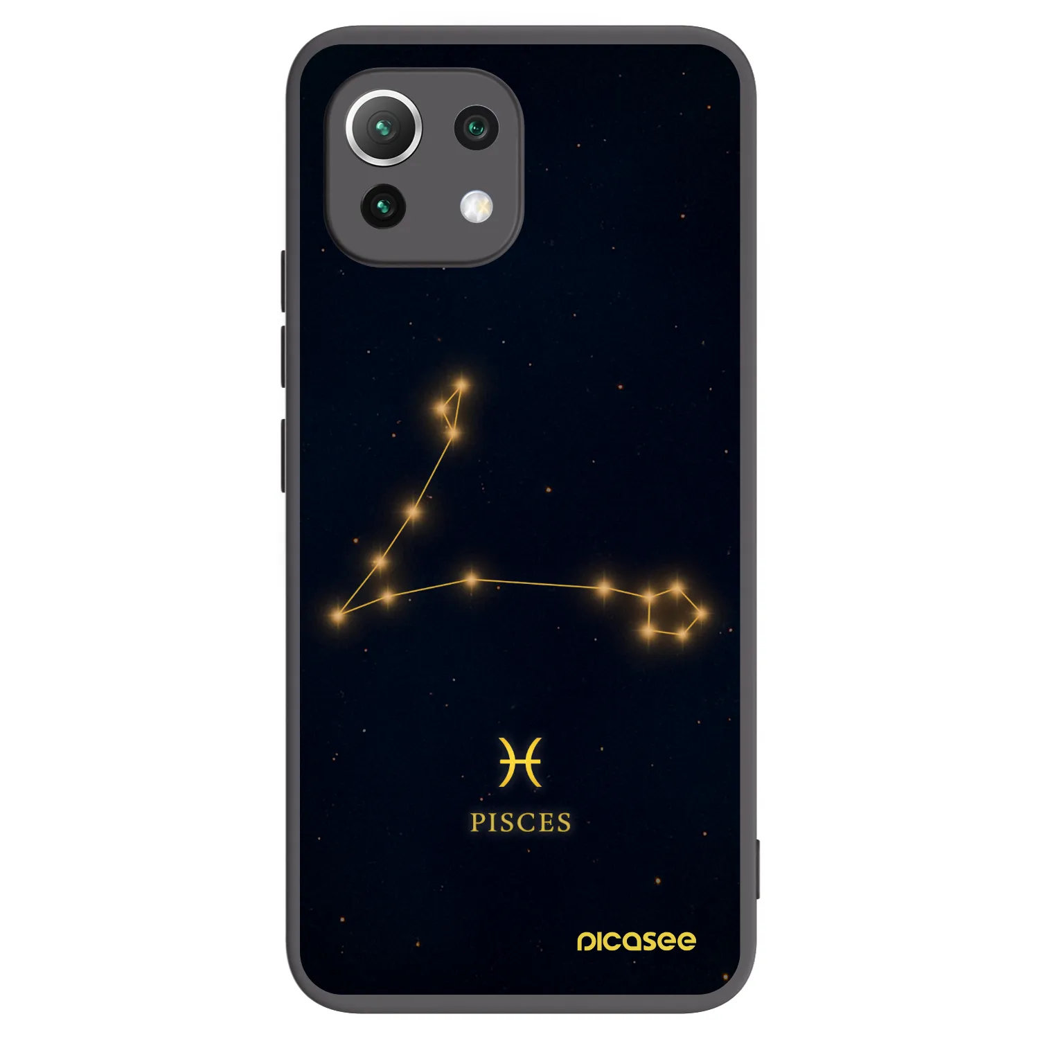 Picasee silikonski črni ovitek za Xiaomi 11 Lite 5G NE - PISCES