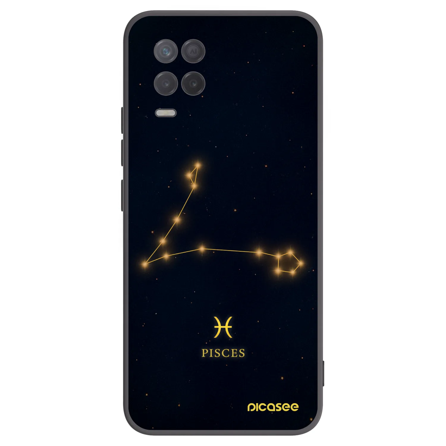 Picasee silikonski črni ovitek za Realme 8 5G - PISCES