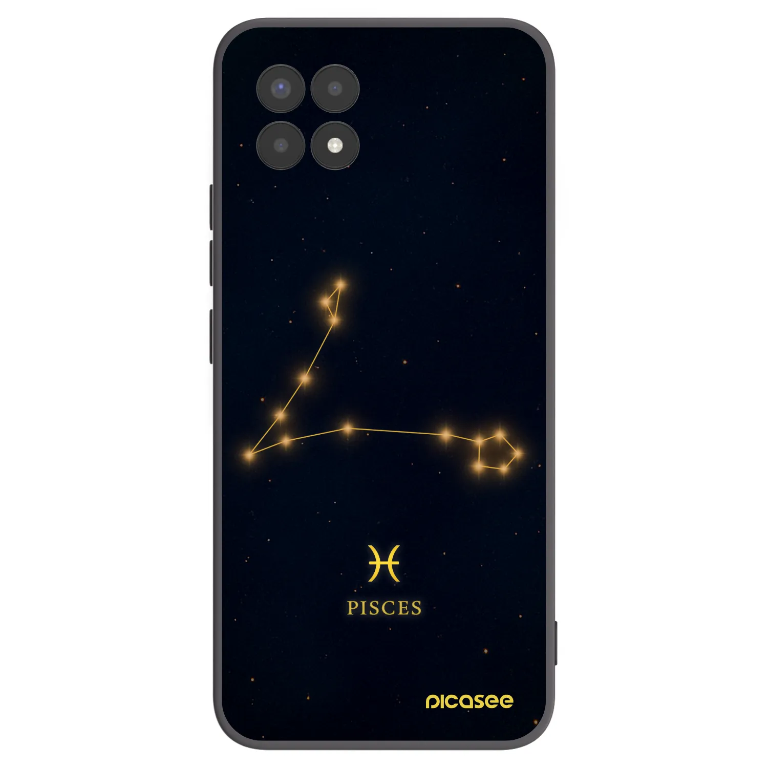 Picasee silikonski črni ovitek za Realme 8i - PISCES