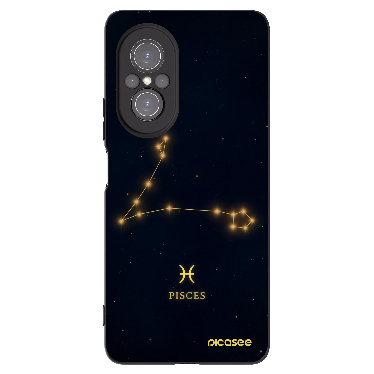 Picasee silikonski črni ovitek za Huawei Nova 9 SE - PISCES