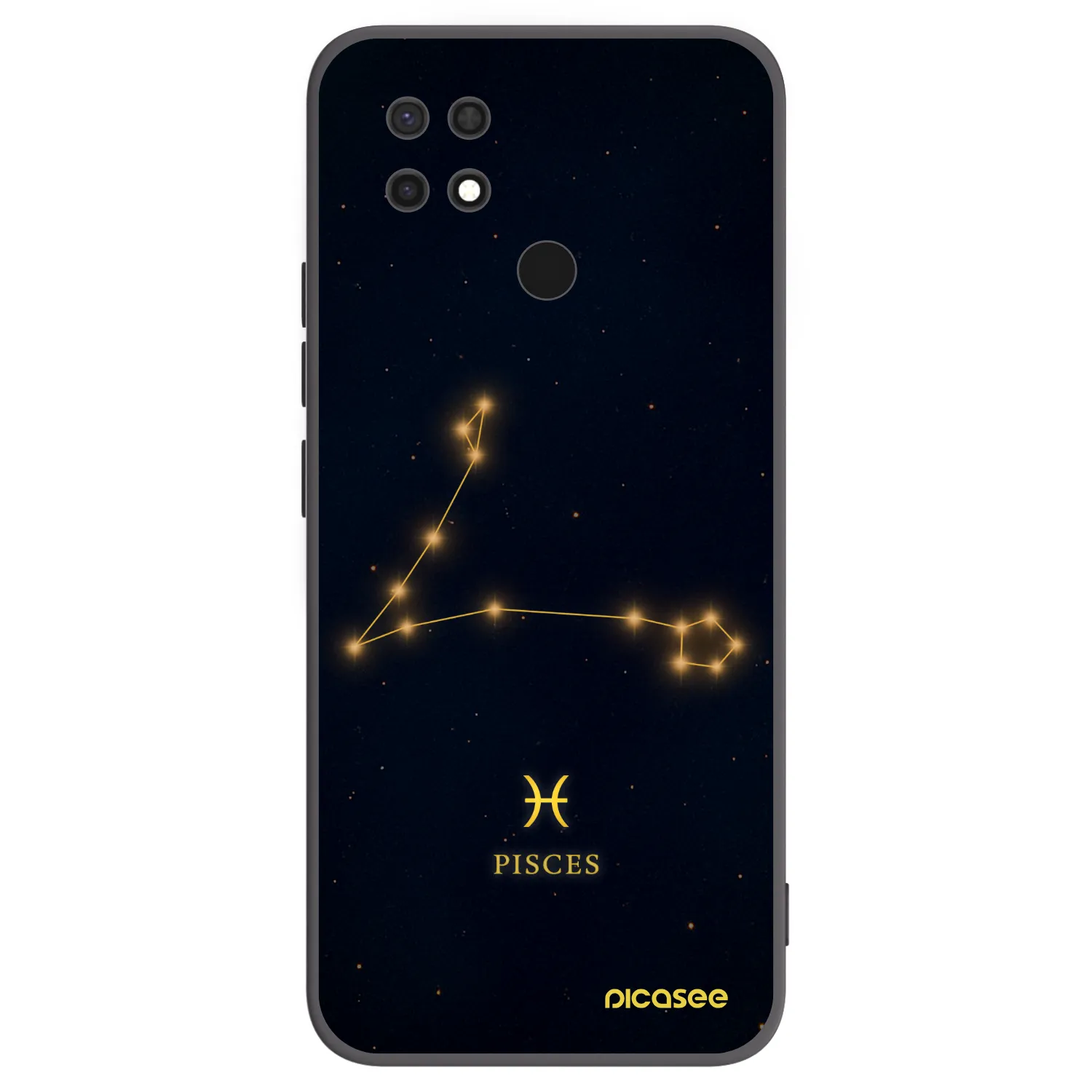 Picasee silikonski črni ovitek za Xiaomi Redmi 10C - PISCES