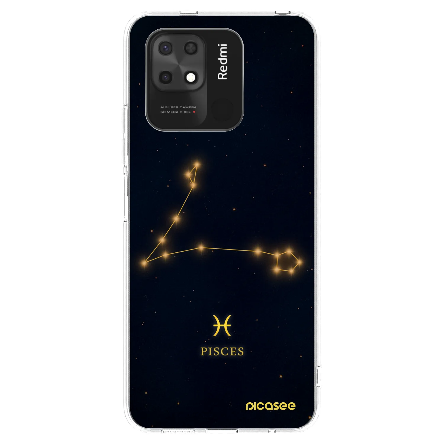 Picasee silikonski prozorni ovitek za Xiaomi Redmi 10C - PISCES